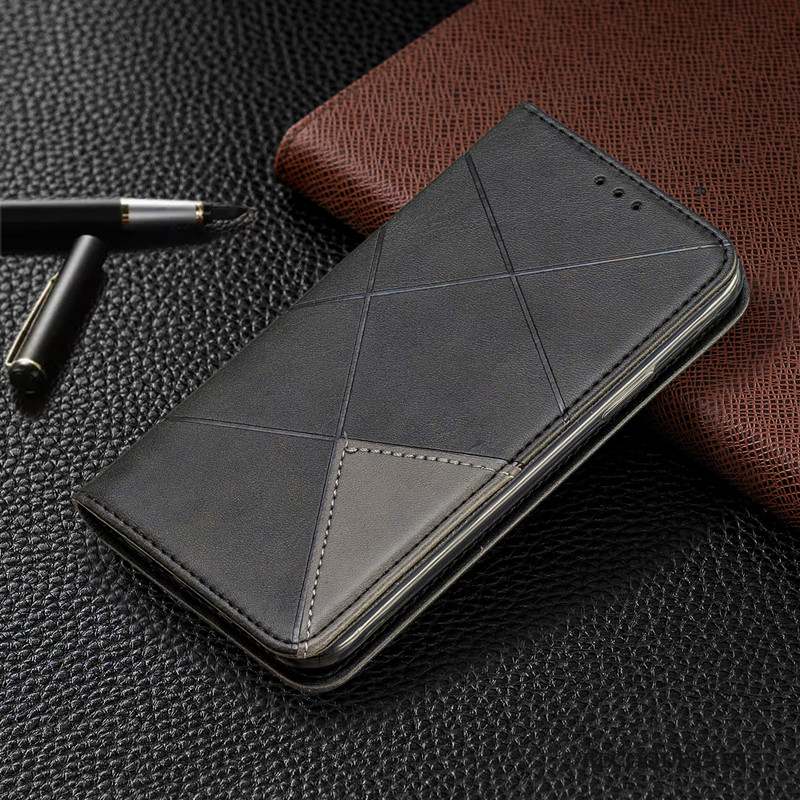 Redmi Note 8t Coque Simple Tout Compris Gris Étui Ornements Suspendus Étui En Cuir