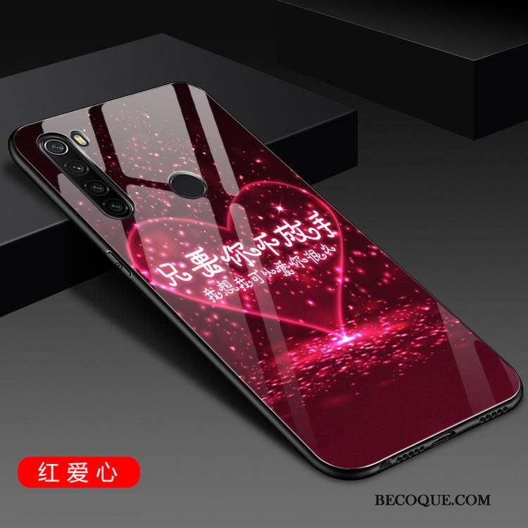 Redmi Note 8t Net Rouge Coque De Téléphone Difficile Amoureux Silicone Verre