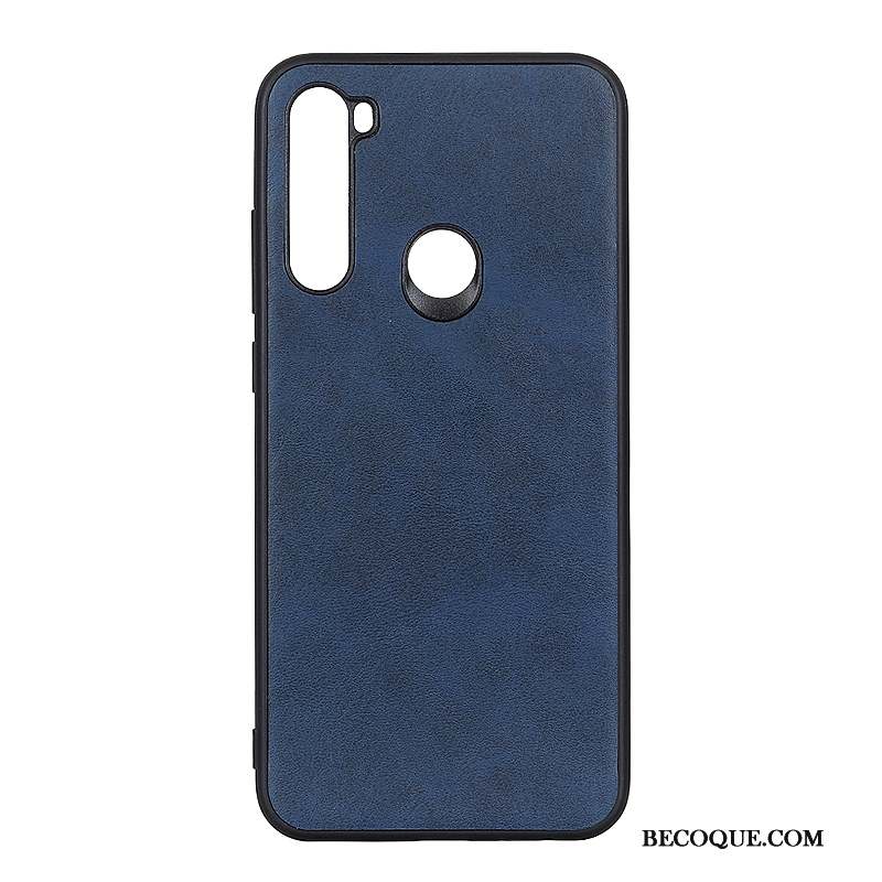 Redmi Note 8t Petit Cuir Coque De Téléphone Difficile Vin Rouge Tout Compris