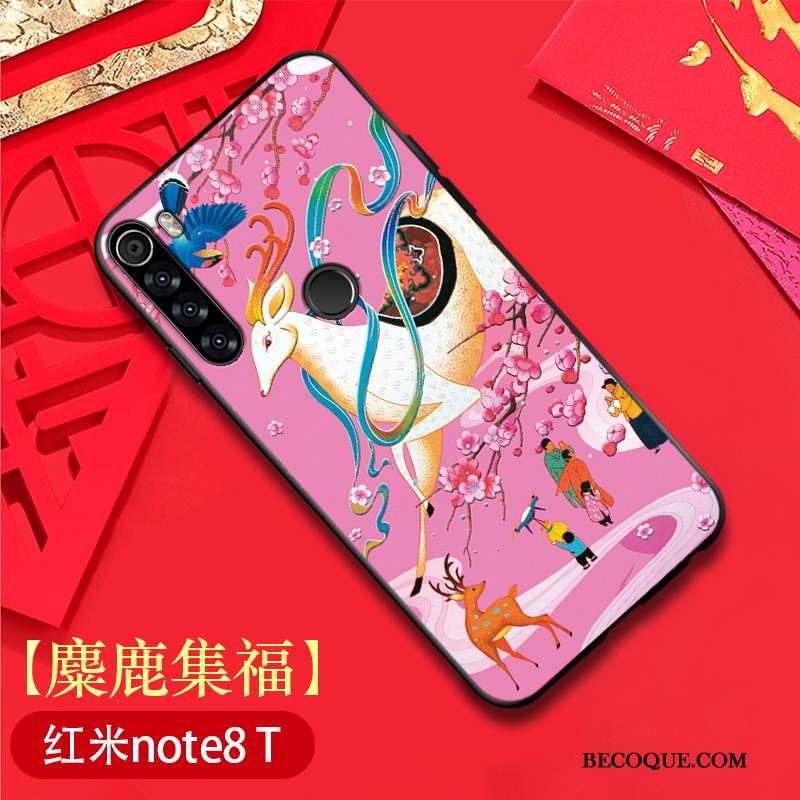 Redmi Note 8t Protection Modèle Fleurie Style Chinois Incassable Étui Coque