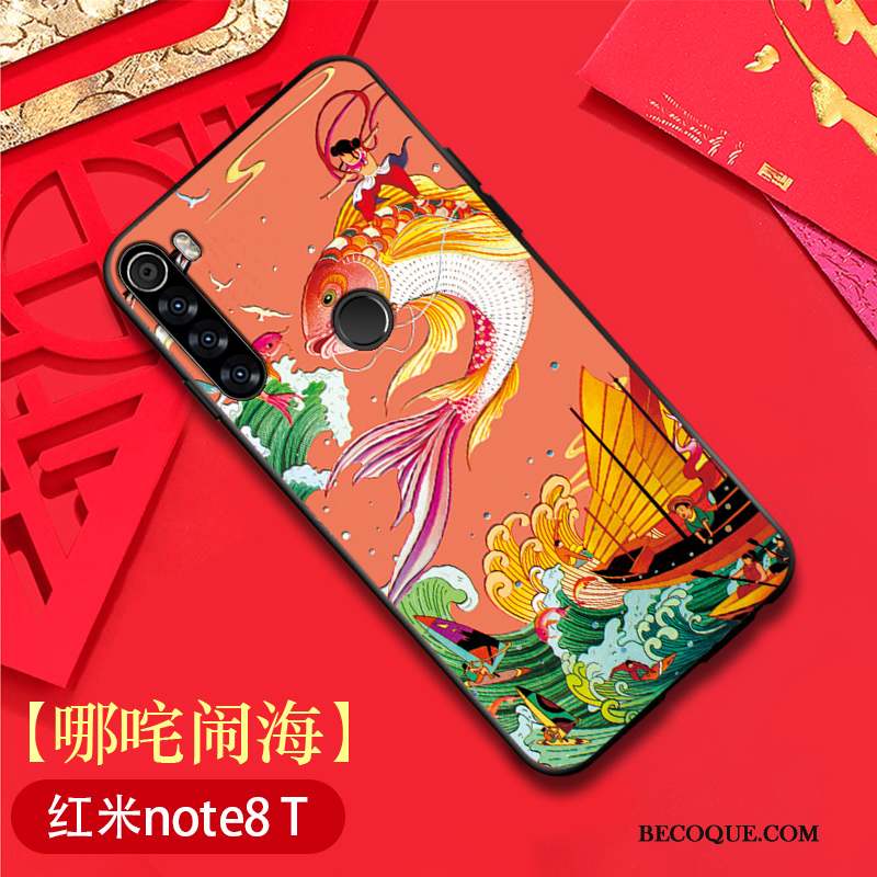 Redmi Note 8t Protection Modèle Fleurie Style Chinois Incassable Étui Coque