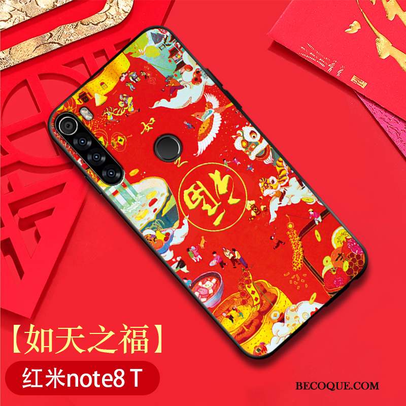 Redmi Note 8t Protection Modèle Fleurie Style Chinois Incassable Étui Coque