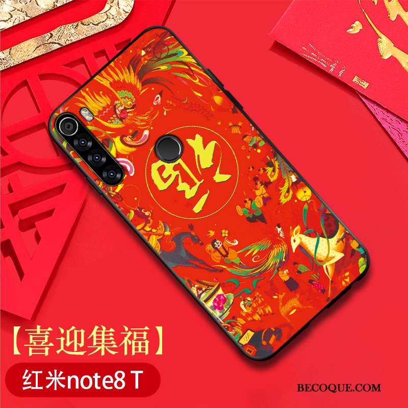 Redmi Note 8t Protection Modèle Fleurie Style Chinois Incassable Étui Coque