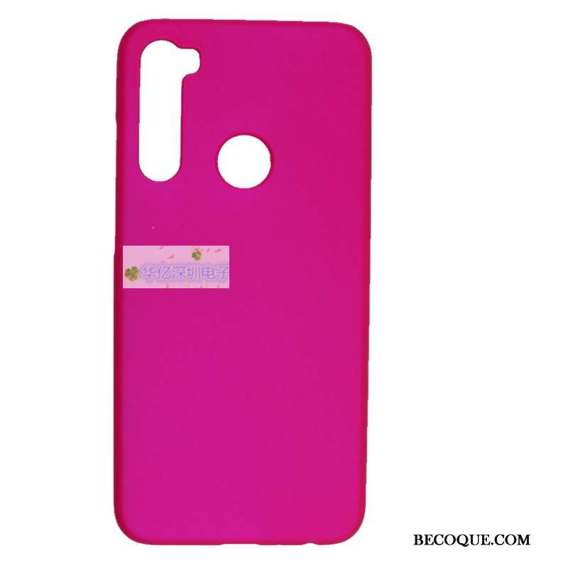 Redmi Note 8t Rouge Coque Délavé En Daim Petit Difficile Protection