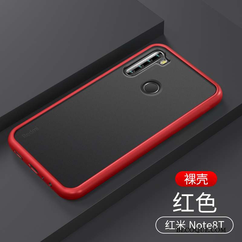 Redmi Note 8t Silicone Rouge Délavé En Daim Luxe Incassable Coque