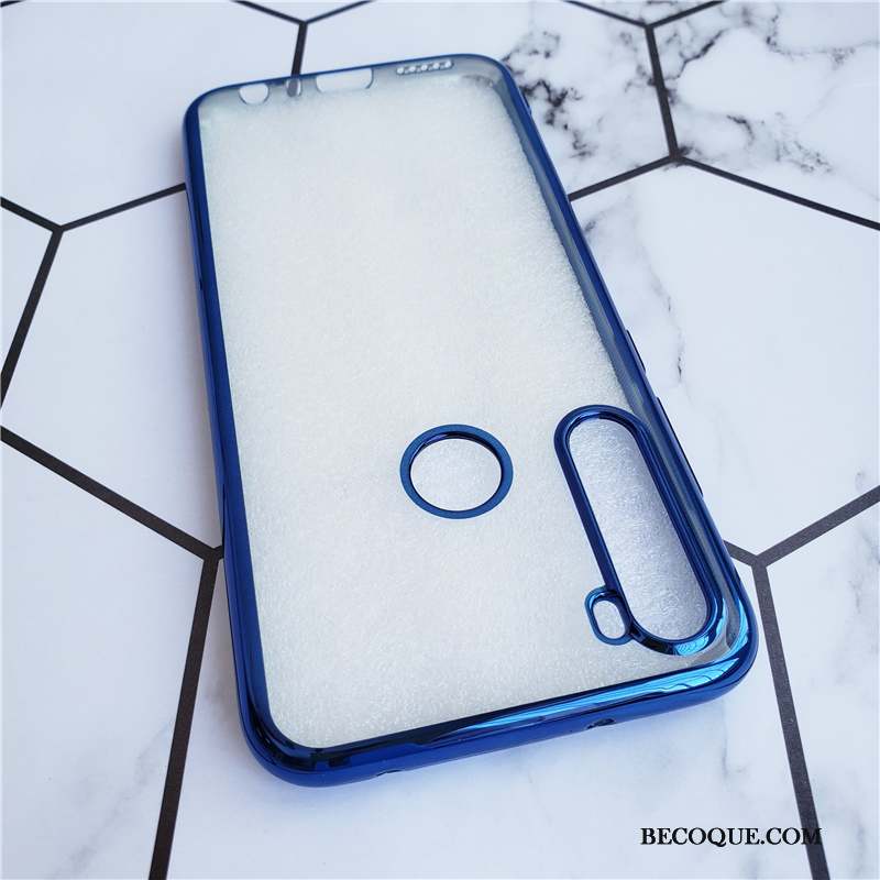 Redmi Note 8t Transparent Luxe Placage Coque De Téléphone Incassable Vert