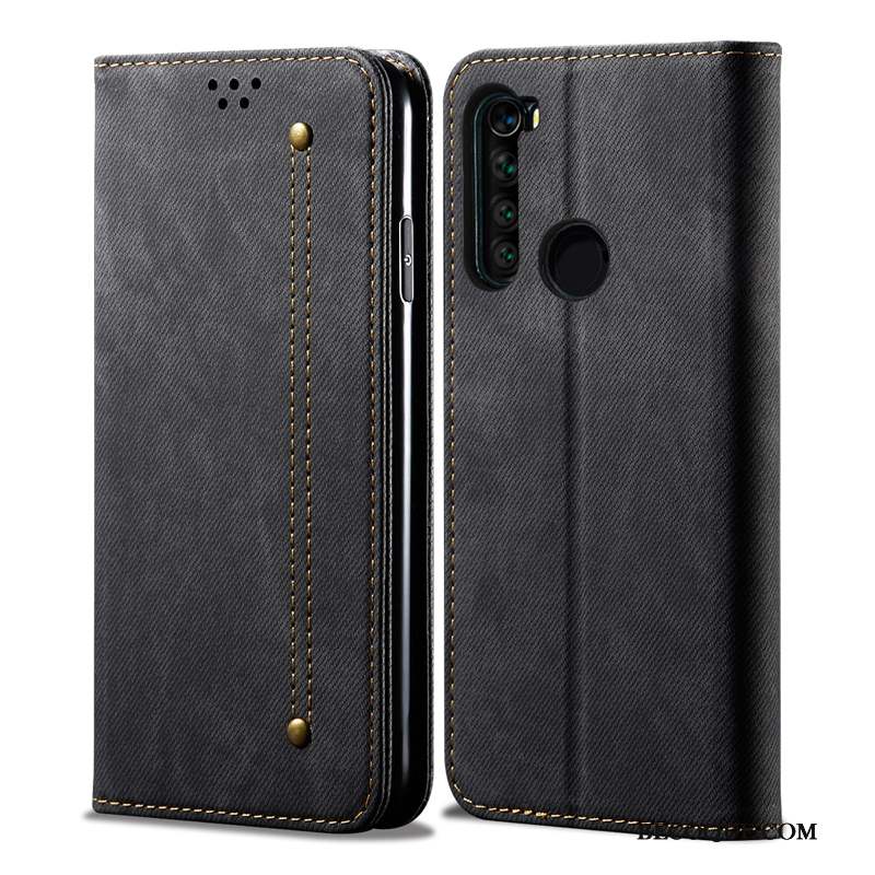 Redmi Note 8t Étui Business Cuir Véritable Étui En Cuir Coque De Téléphone Mode