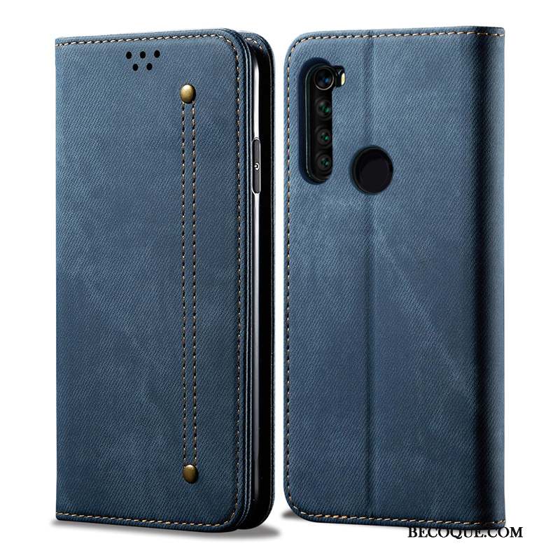 Redmi Note 8t Étui Business Cuir Véritable Étui En Cuir Coque De Téléphone Mode