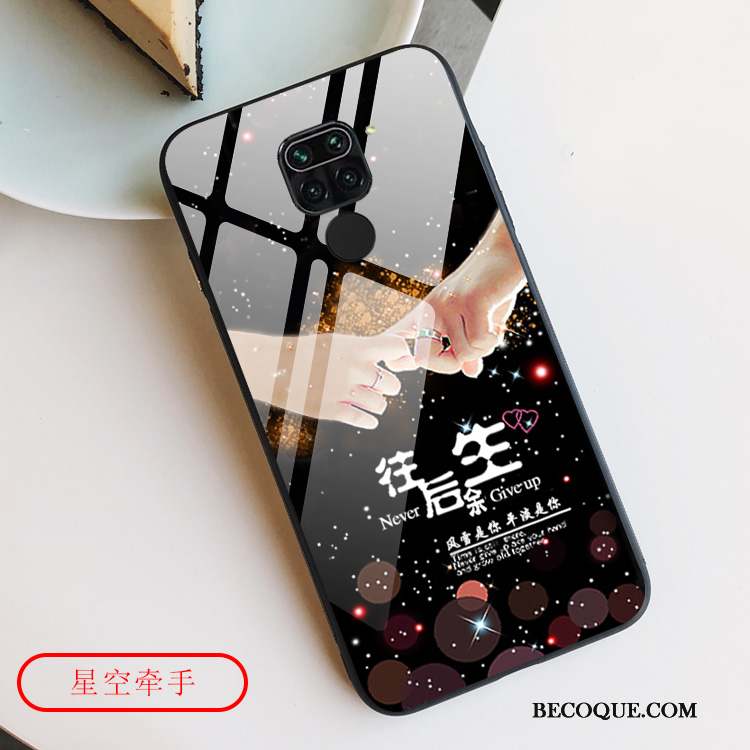 Redmi Note 9 Amoureux Étui Créatif Miroir Coque De Téléphone Noir