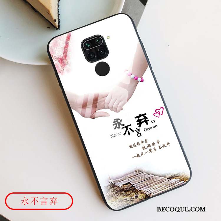 Redmi Note 9 Amoureux Étui Créatif Miroir Coque De Téléphone Noir