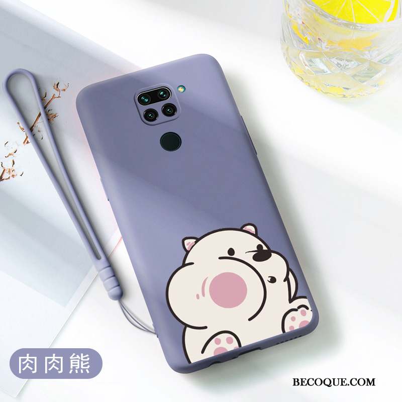 Redmi Note 9 Coque De Téléphone Silicone Étui Tout Compris Fluide Doux Bleu