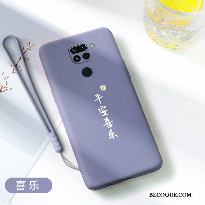 Redmi Note 9 Coque De Téléphone Silicone Étui Tout Compris Fluide Doux Bleu