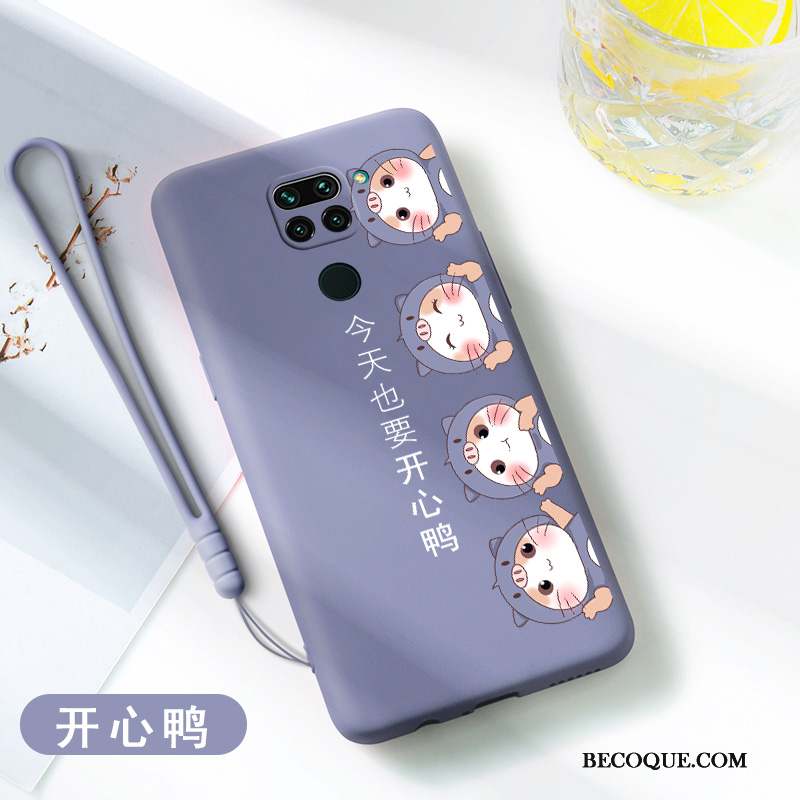 Redmi Note 9 Coque De Téléphone Silicone Étui Tout Compris Fluide Doux Bleu