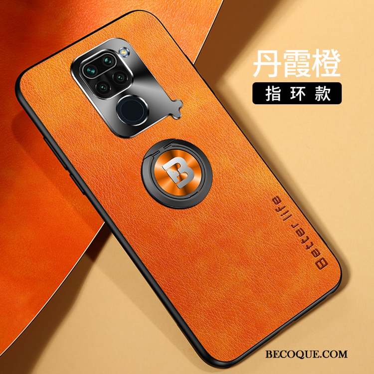 Redmi Note 9 Coque Ornements Suspendus Étui Étui En Cuir Vert Business Incassable