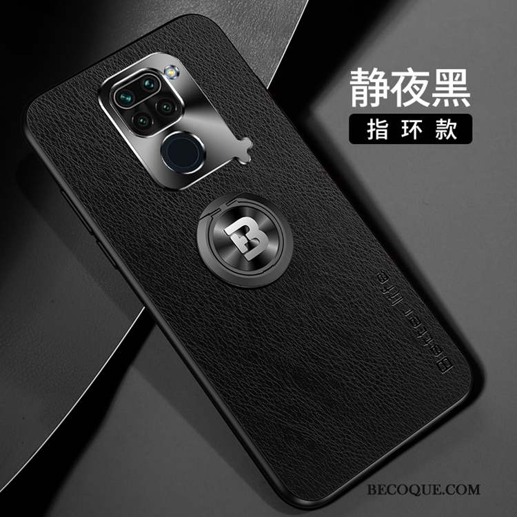 Redmi Note 9 Coque Ornements Suspendus Étui Étui En Cuir Vert Business Incassable