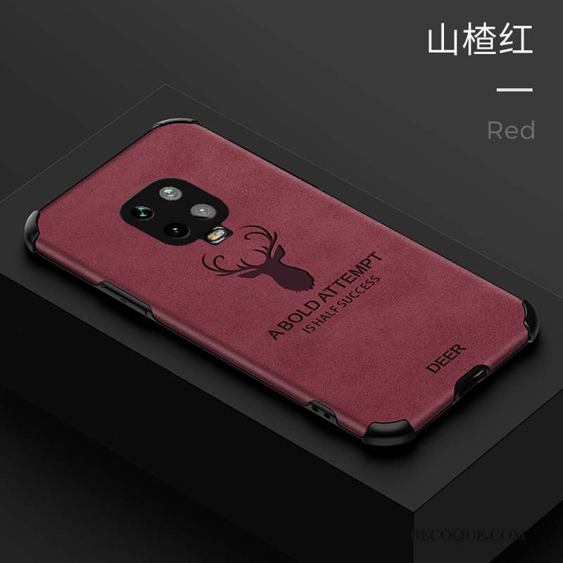 Redmi Note 9 Pro Coque Bleu Tout Compris Net Rouge Incassable Luxe Respirant