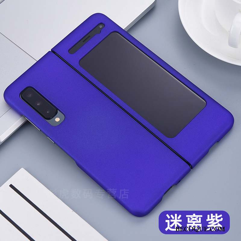 Samsung Fold Coque Délavé En Daim Difficile Incassable Tout Compris Business Étui