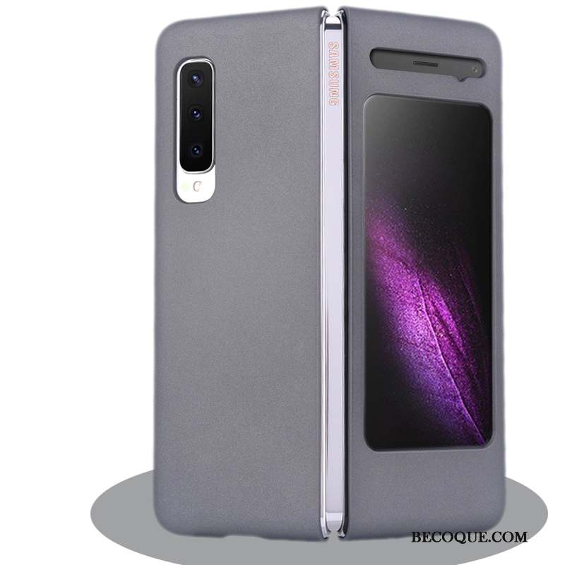 Samsung Fold Coque Délavé En Daim Violet Tout Compris Très Mince De Téléphone