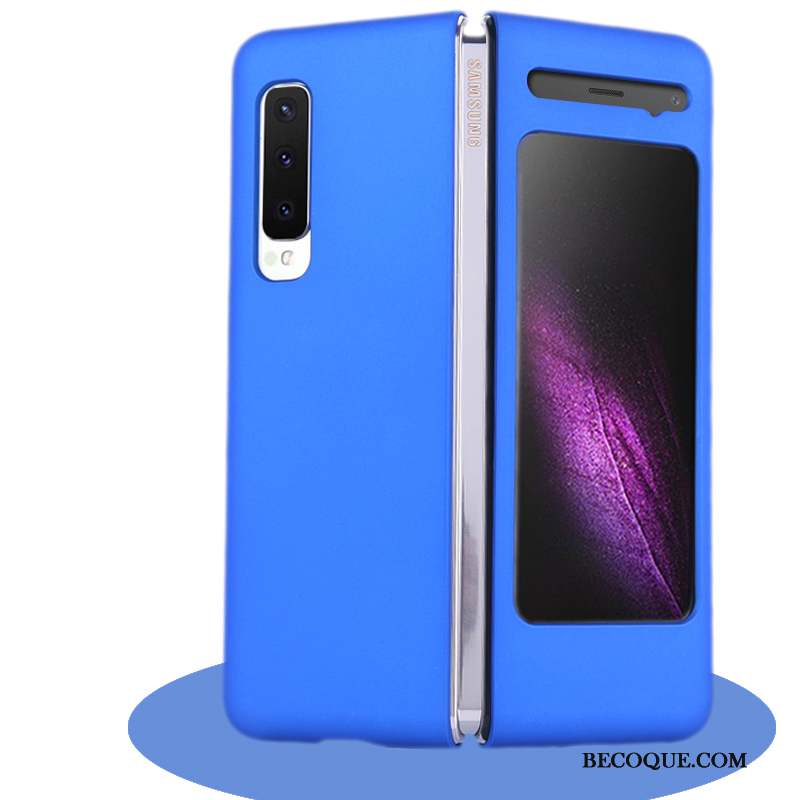Samsung Fold Coque Délavé En Daim Violet Tout Compris Très Mince De Téléphone