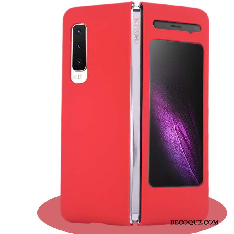 Samsung Fold Coque Délavé En Daim Violet Tout Compris Très Mince De Téléphone
