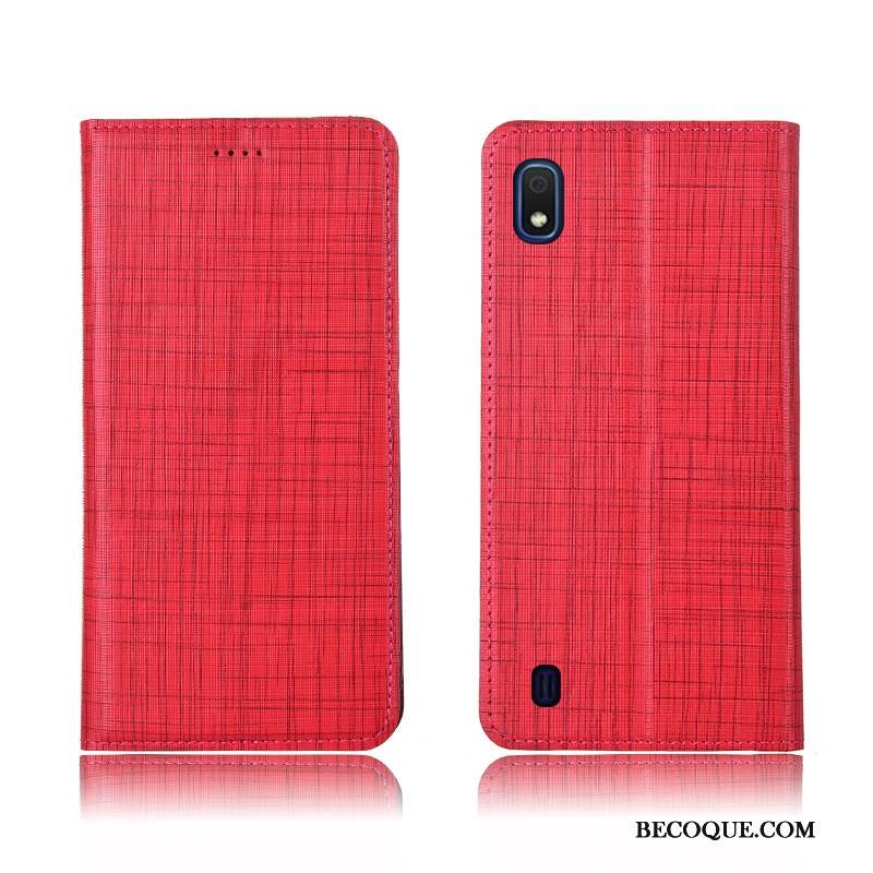 Samsung Galaxy A10 Coque Fluide Doux Cuir Véritable Délavé En Daim De Téléphone Protection