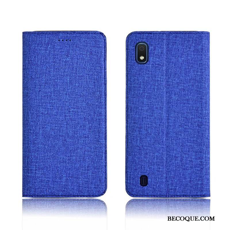 Samsung Galaxy A10 Coque Nouveau Tout Compris Lin Fluide Doux Étui En Cuir Délavé En Daim