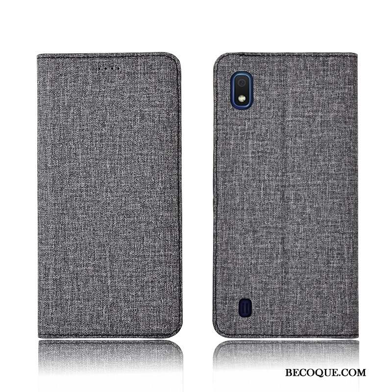 Samsung Galaxy A10 Coque Nouveau Tout Compris Lin Fluide Doux Étui En Cuir Délavé En Daim