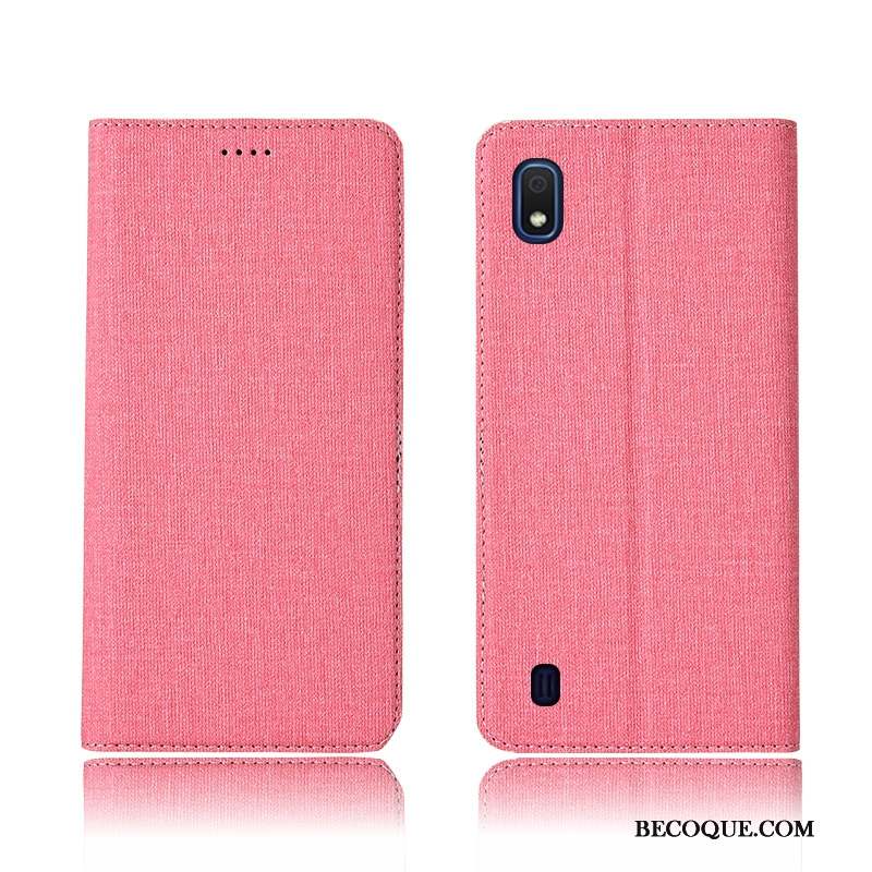 Samsung Galaxy A10 Coque Nouveau Tout Compris Lin Fluide Doux Étui En Cuir Délavé En Daim