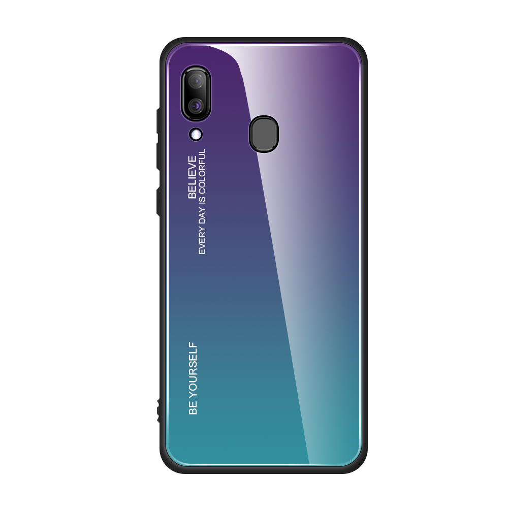 Samsung Galaxy A20e Coque Dégradé De Couleur Tendance Incassable Protection Tout Compris Vert