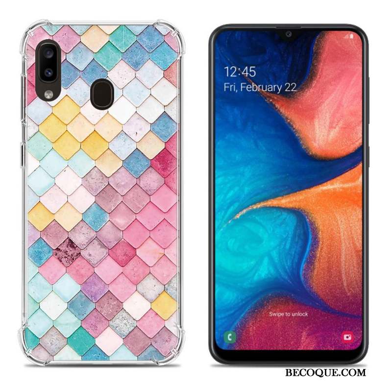 Samsung Galaxy A20e Créatif Peinture Multicolore Fluide Doux Coque De Téléphone Incassable