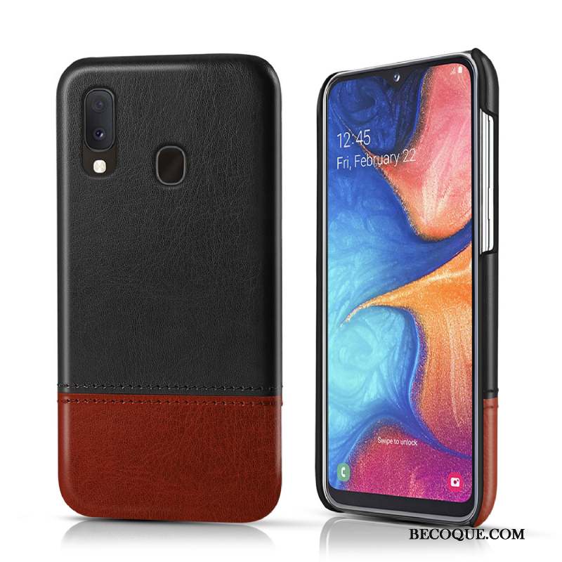 Samsung Galaxy A20e Cuir Business Coque De Téléphone Incassable Protection Personnalité