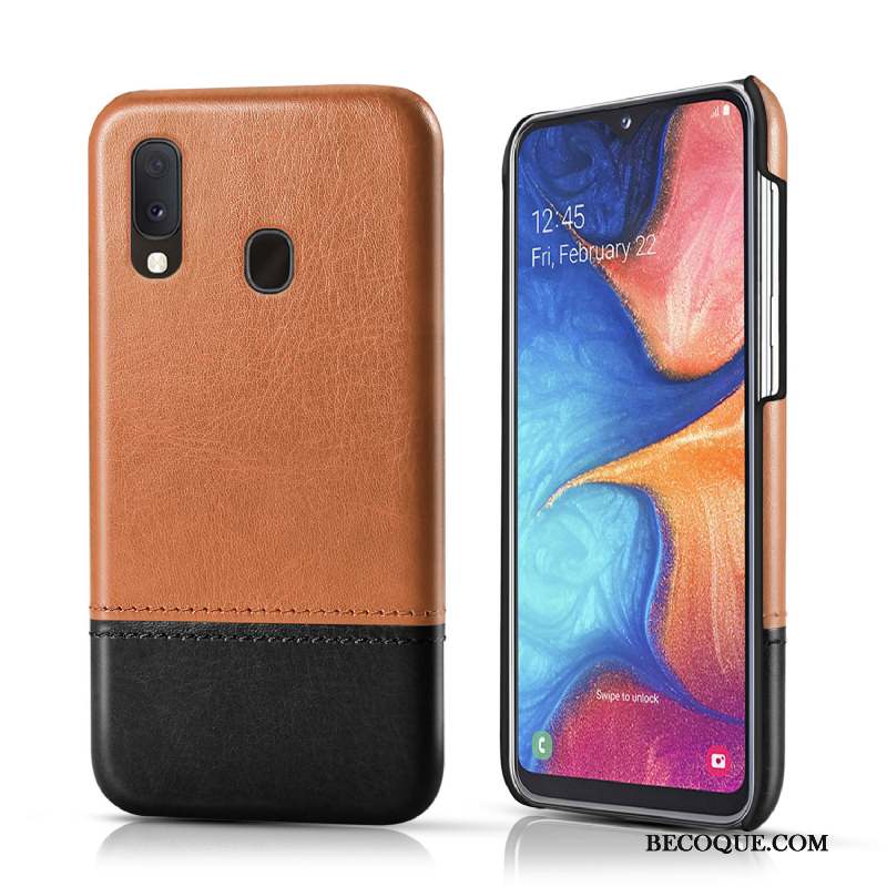 Samsung Galaxy A20e Cuir Business Coque De Téléphone Incassable Protection Personnalité