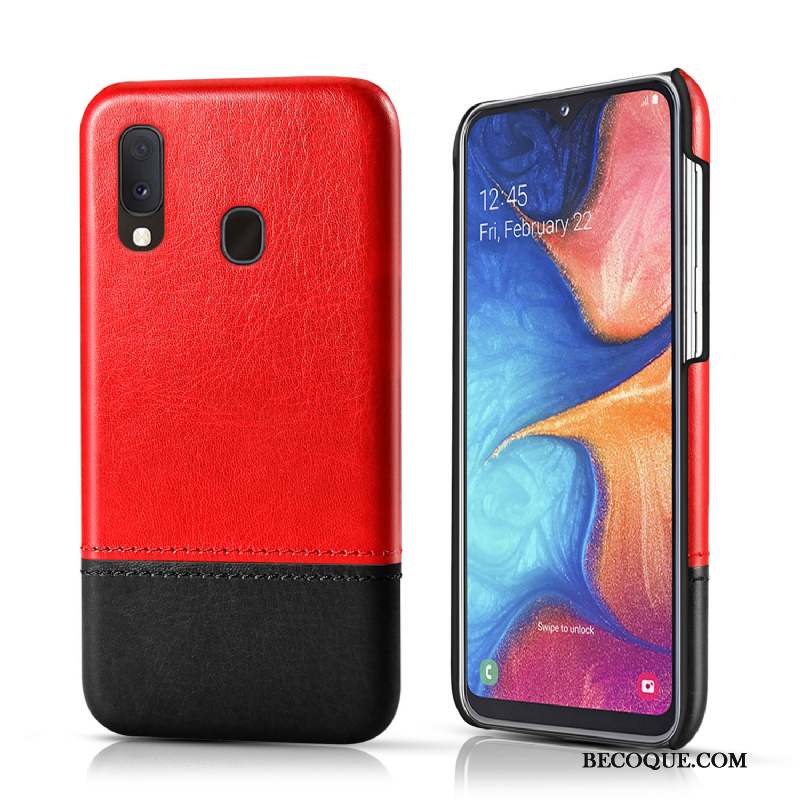 Samsung Galaxy A20e Cuir Business Coque De Téléphone Incassable Protection Personnalité