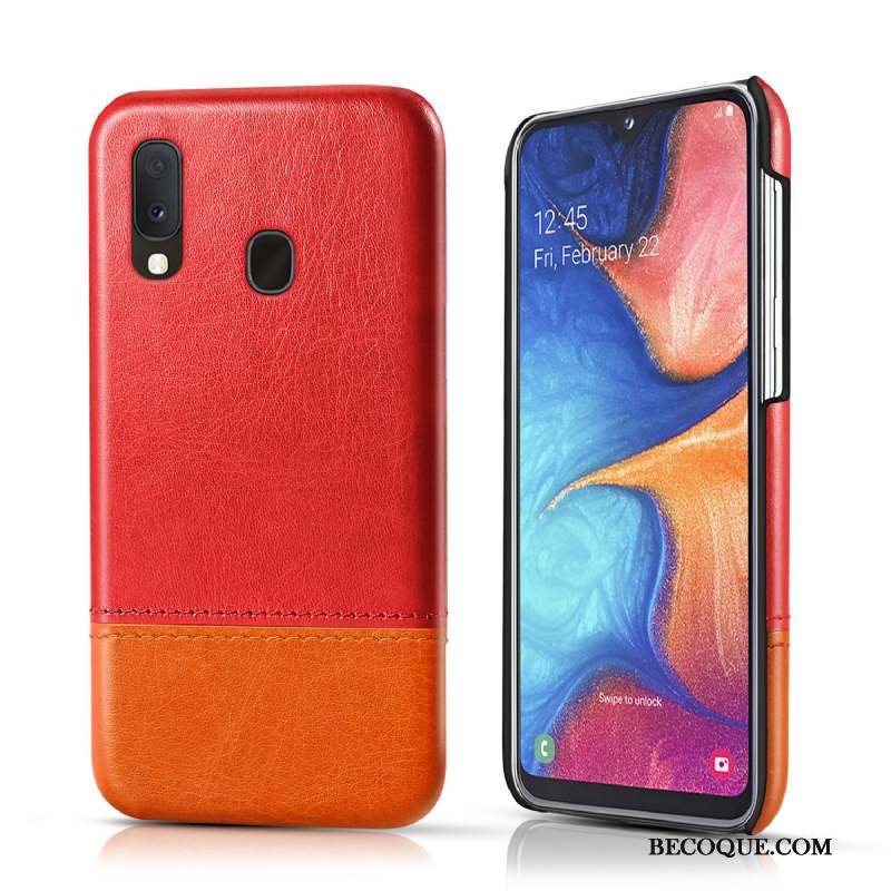 Samsung Galaxy A20e Cuir Business Coque De Téléphone Incassable Protection Personnalité