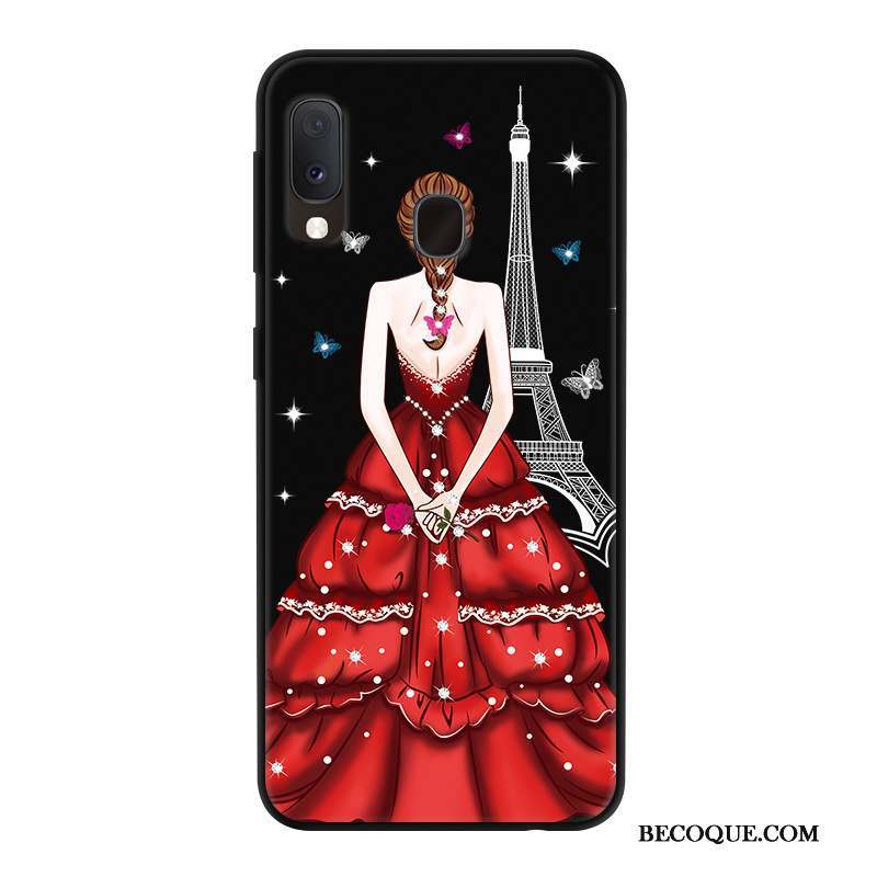 Samsung Galaxy A20e Protection Incassable Étui Rouge Dessin Animé Coque De Téléphone