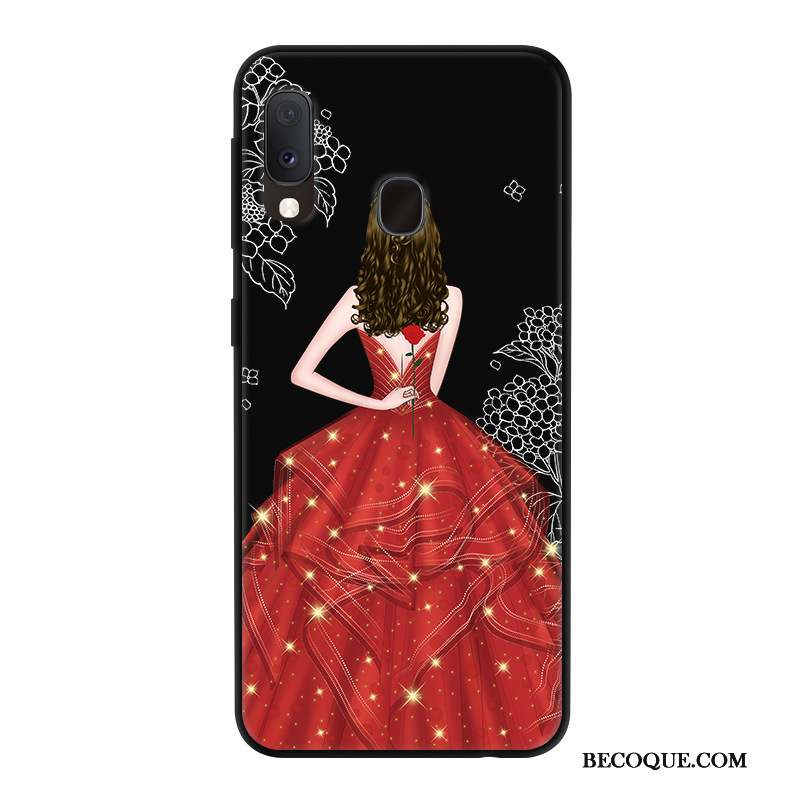 Samsung Galaxy A20e Protection Incassable Étui Rouge Dessin Animé Coque De Téléphone