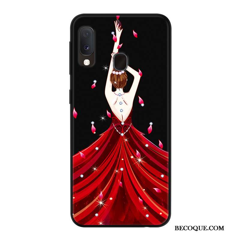 Samsung Galaxy A20e Protection Incassable Étui Rouge Dessin Animé Coque De Téléphone