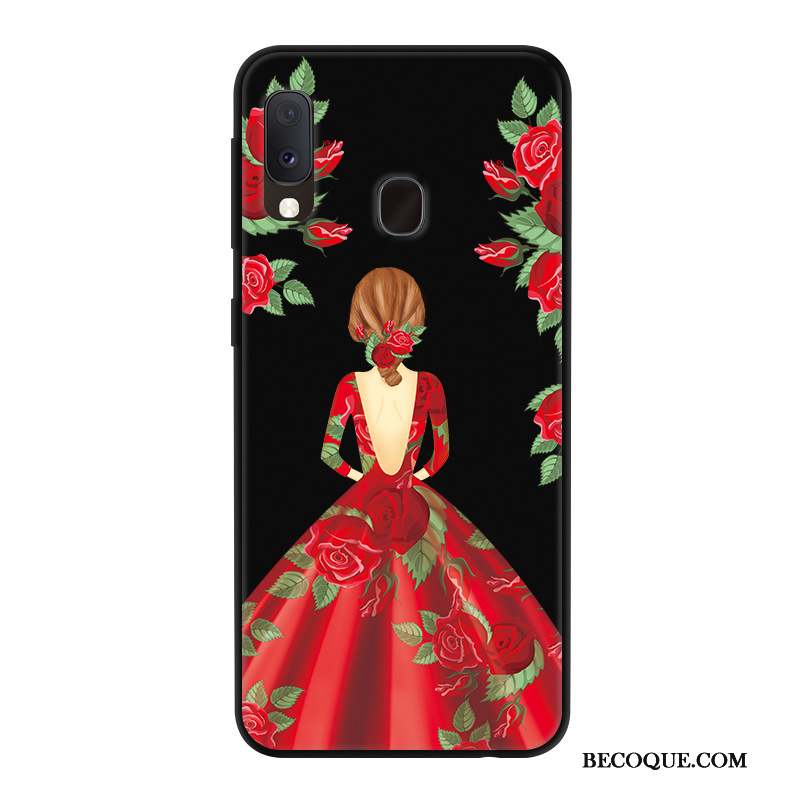 Samsung Galaxy A20e Protection Incassable Étui Rouge Dessin Animé Coque De Téléphone