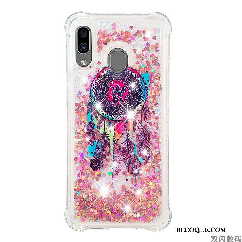 Samsung Galaxy A20e Rose Silicone Coque De Téléphone Fluide Doux Incassable Protection