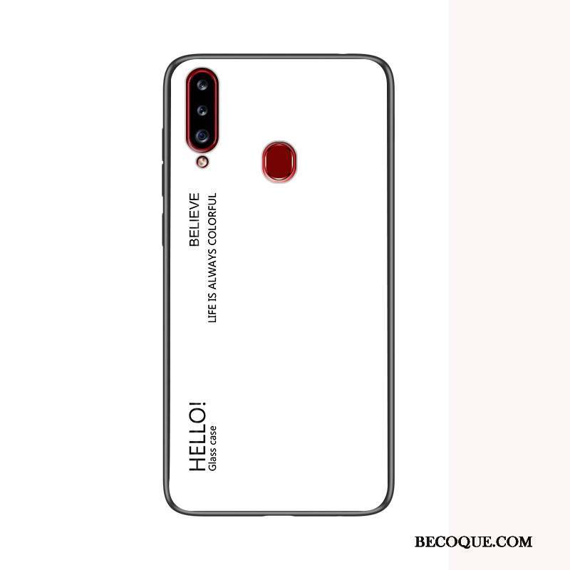 Samsung Galaxy A20s Coque Net Rouge Marque De Tendance Nouveau Téléphone Portable Silicone Fluide Doux