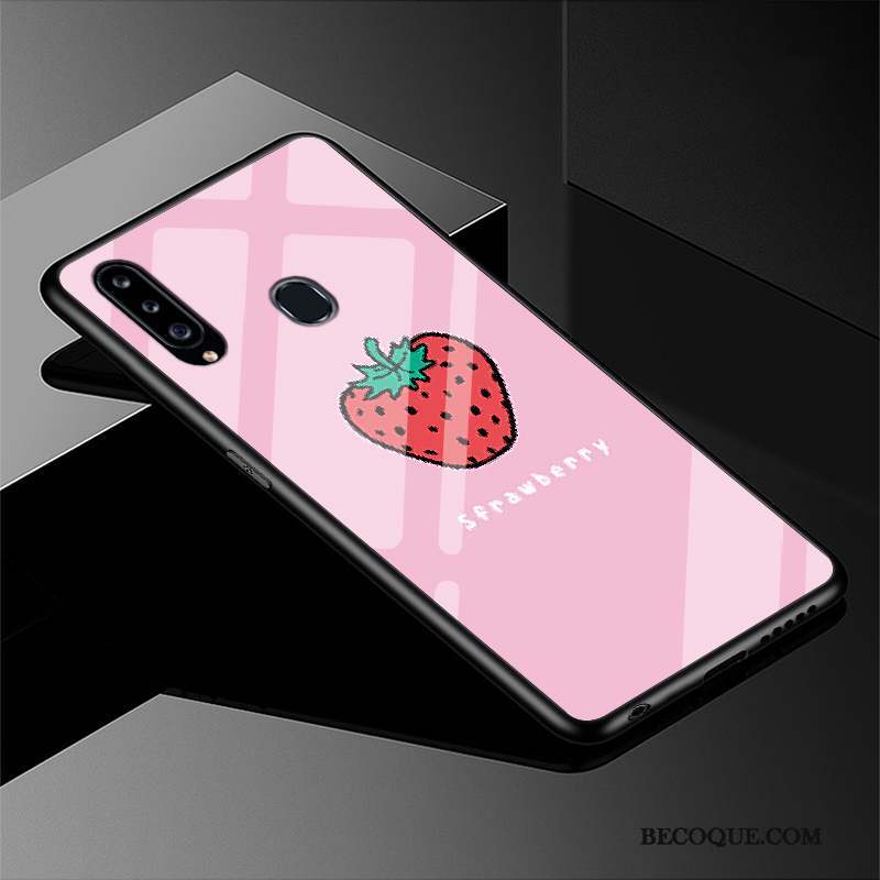 Samsung Galaxy A20s Coque Protection Frais Simple Étui Incassable Rose