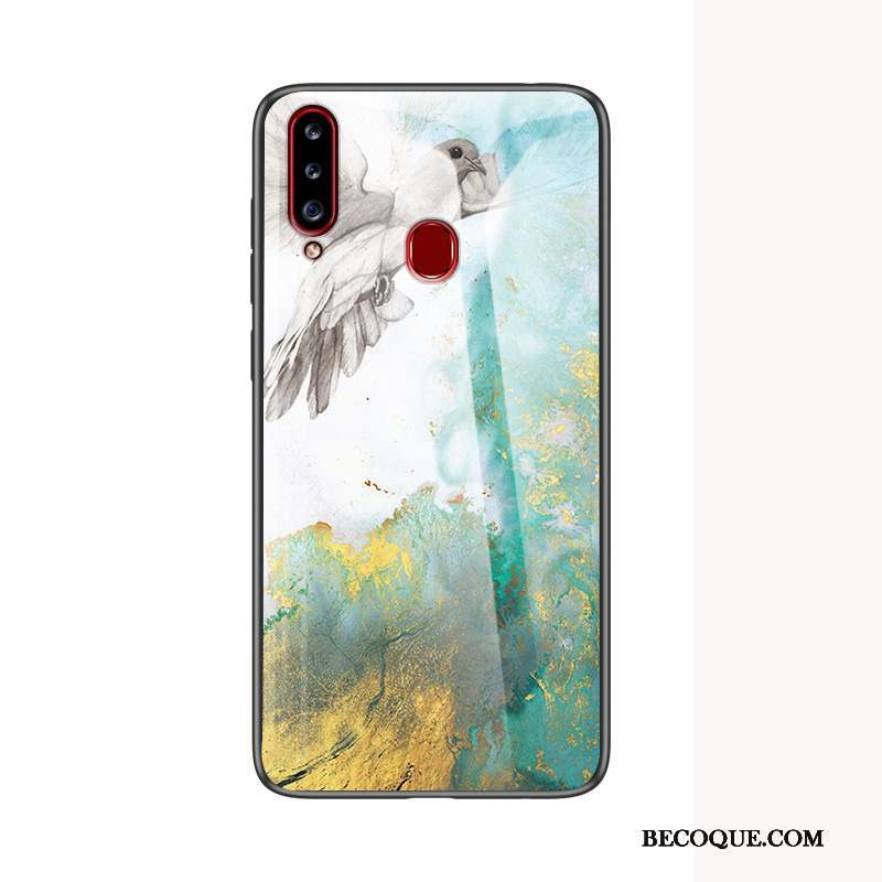 Samsung Galaxy A20s Coque Protection Nouveau Rouge Verre Étui