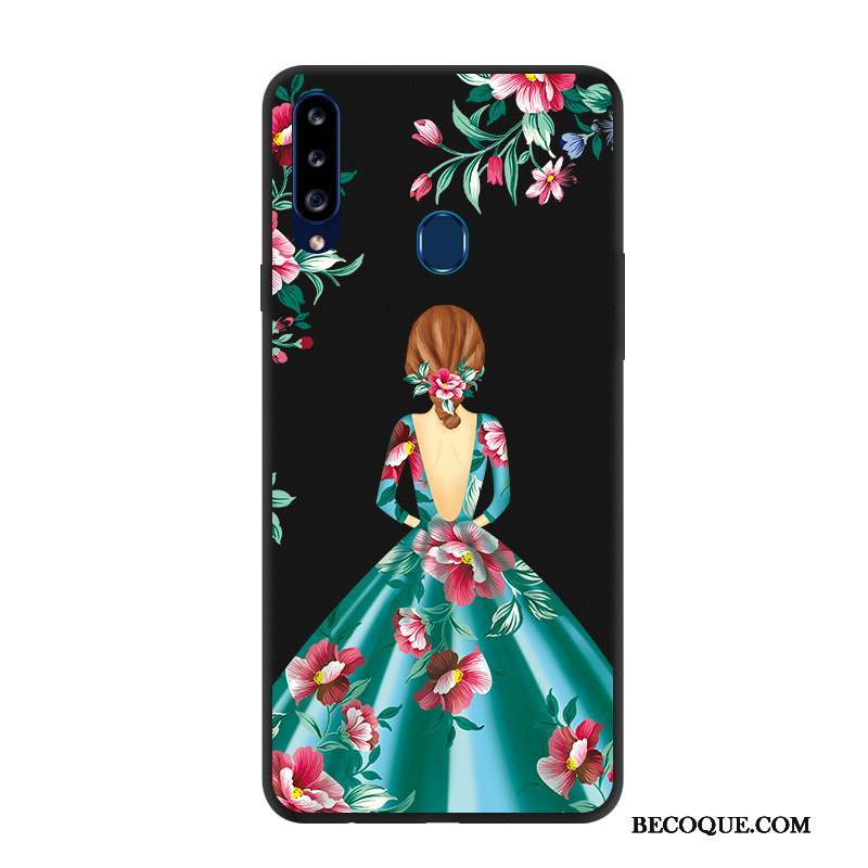 Samsung Galaxy A20s Coque Étui Fluide Doux Personnalisé Simple Incassable Vert