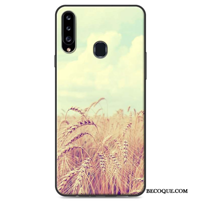 Samsung Galaxy A20s Cœur Délavé En Daim Multicolore Étui Coque Ornements Suspendus