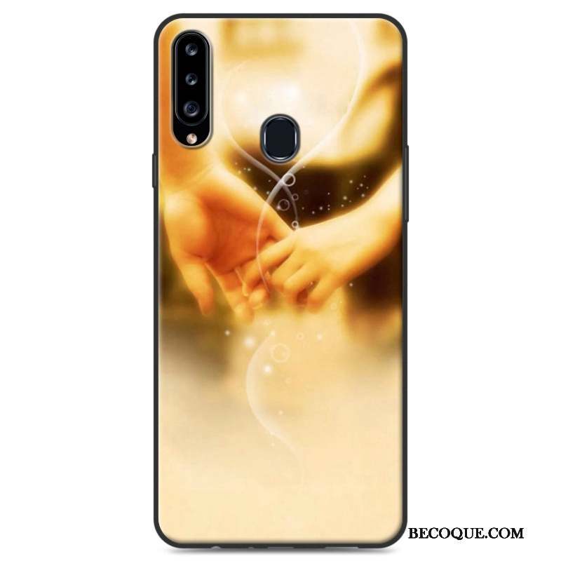 Samsung Galaxy A20s Cœur Délavé En Daim Multicolore Étui Coque Ornements Suspendus