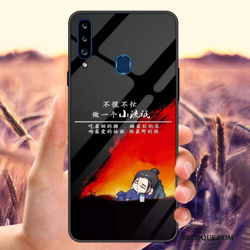 Samsung Galaxy A20s Net Rouge Tout Compris Modèle Vert Miroir Coque