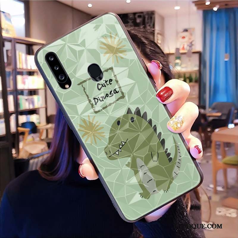 Samsung Galaxy A20s Protection Personnalité Rouge Losange Coque De Téléphone Crocodile