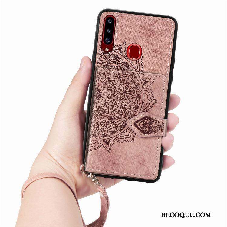 Samsung Galaxy A20s Protection Silicone Rose Étui Tout Compris Coque De Téléphone