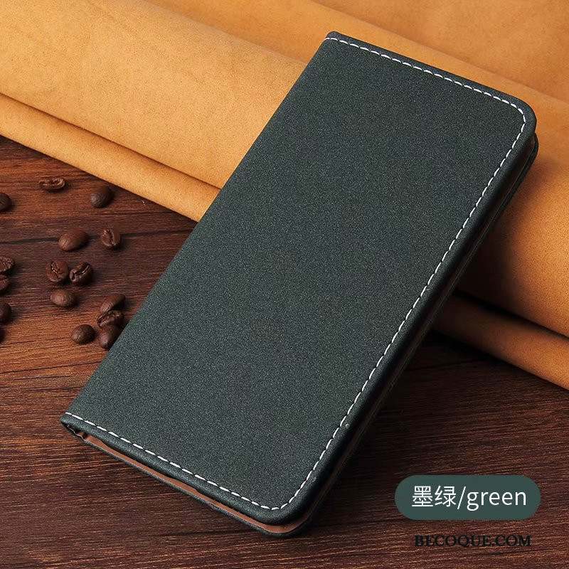 Samsung Galaxy A20s Vert Étui En Cuir Coque Incassable Business De Téléphone