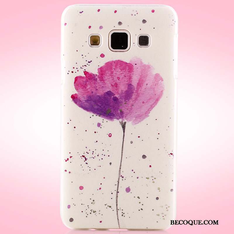 Samsung Galaxy A3 2015 Coque De Téléphone Difficile Peinture Étui Violet Protection